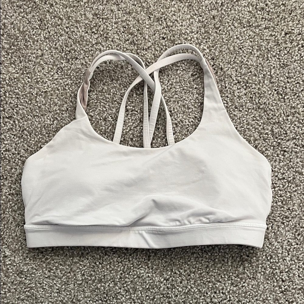 Lululemon White Energy Sports Bra Size 10